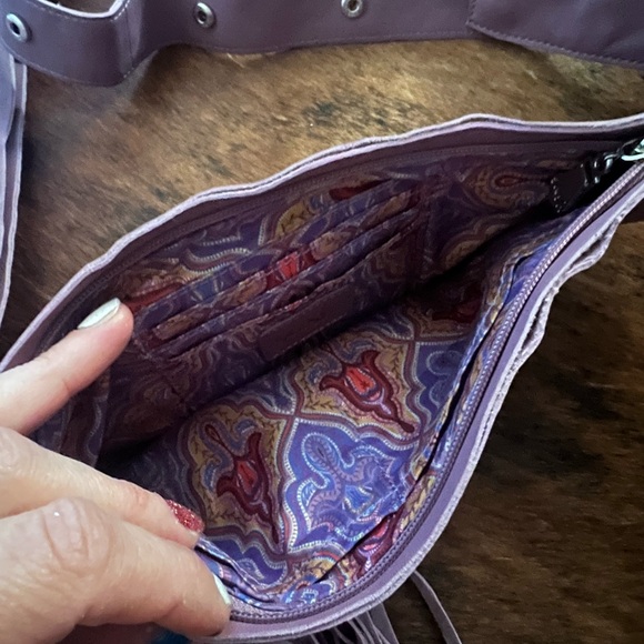 Sash Fringe Purple Bag - Picture 5 of 10